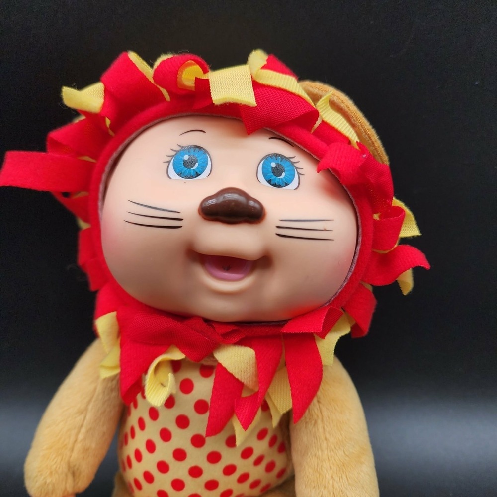 Cabbage Patch Kids Cuties Lion Tan Red Yellow Polka Dot Plush Doll 9" 2019